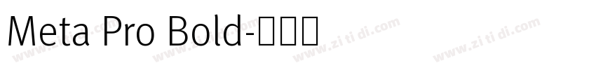 Meta Pro Bold字体转换